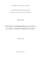 Položaj i diskriminacija žena na hrvatskom tržištu rada