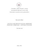 prikaz prve stranice dokumenta Analiza likvidnosti malih i srednjih poduzeća Šibensko-kninske županije