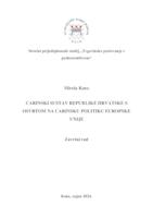 prikaz prve stranice dokumenta Carinski sustav Republike Hrvatske s osvrtom na carinsku politiku Europske unije