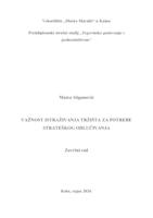 prikaz prve stranice dokumenta Važnost istraživanja tržišta za potrebe strateškog odlučivanja